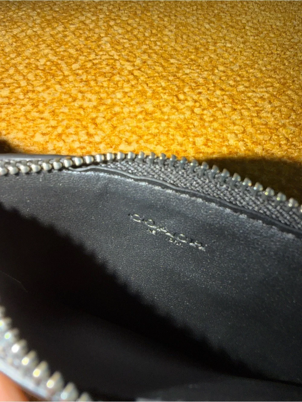 Coach x Rexy Black Leather Dino Zip Card Wallet